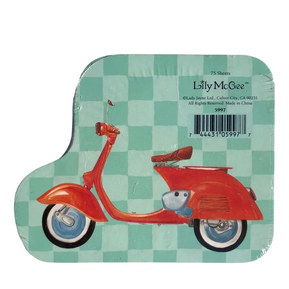 Lily McGee Die-Cut Shaped Small Notepad ~ Scooter: Fine Day to Wander (5997)